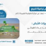 للبيع أرض زراعية - غرب القصيم - القرين